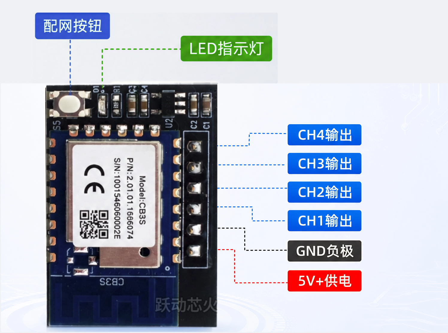 2.4G无线wifi远程控制模块配网教程 继电器控制一体wifi远程模块