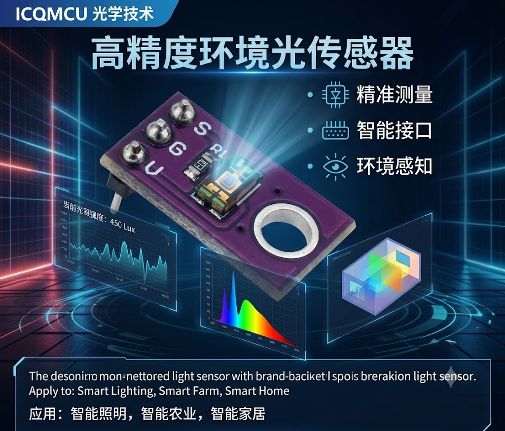 环境光强度检测TEMT6000传感器模拟量信号光照数据Python/C++编程树莓派与ESP32使用例程