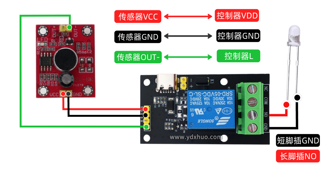 声音传感器声控免编程实验教程